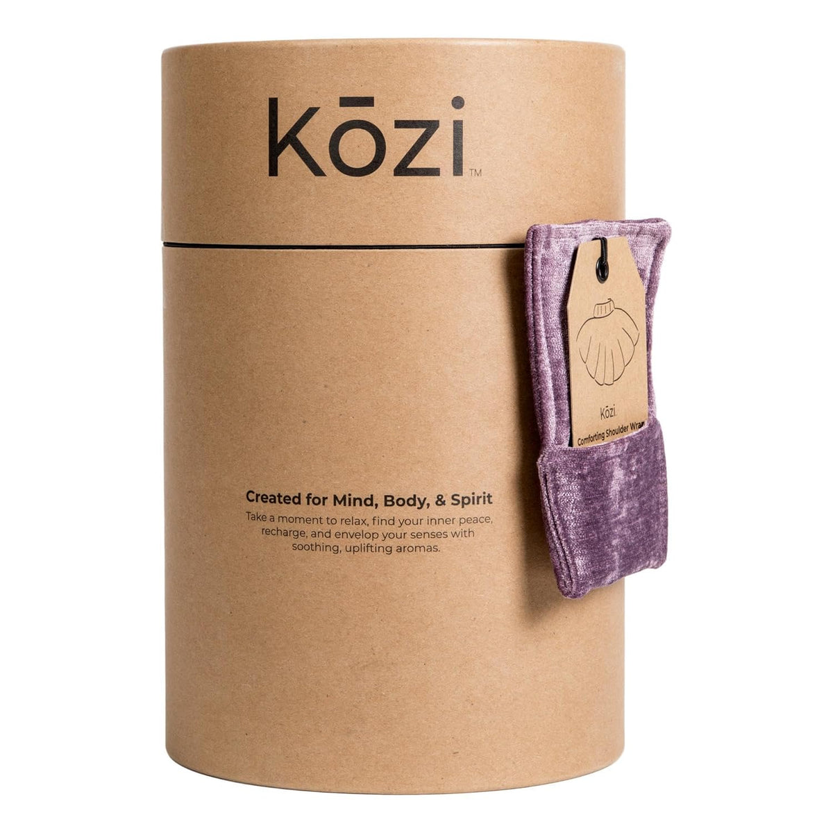 Kozi Neck Heating Pad | Microwaveable Weighted Shoulder Heating Pad | Neck and Shoulder Heating Pad with Clay Beads & Aromatherapy (Amethyst)