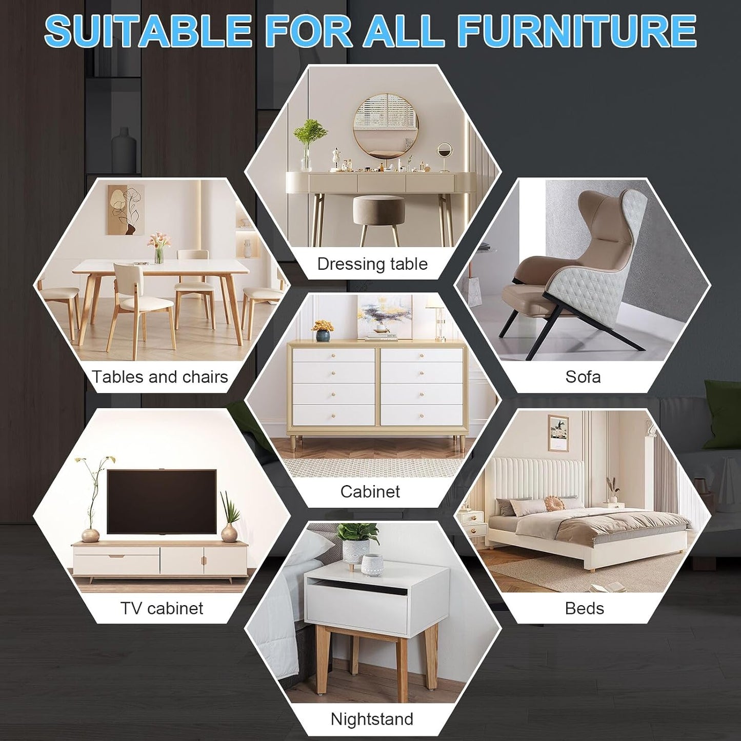 New Upgrade Furniture Sliders: Multi-Surface 3-in-1 Furniture Movers Slider | Heavy Moving Pads with 8PCS 4.3" Carpet Sliders + 4PCS Hard Floor Socks + 1 Lifter - Protect Floor and Easily Move Furniture