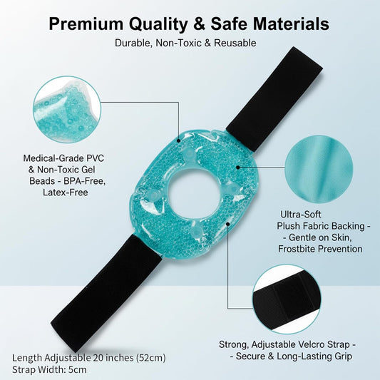 Coldcool Knee Ice Pack Reusable Gel Wrap for Pain Relief & Post-Surgery Recovery - Hot & Cold Therapy for Arthritis, Sports Injuries (2 Pack)