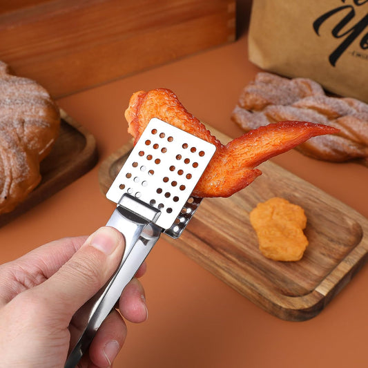 Ipetboom Stainless Steel Tea Bag Squeezer Tongs 5.51 Inch Food Clips for Brewing Tea Cooking Kitchen Utensil Easy Handling and Serving