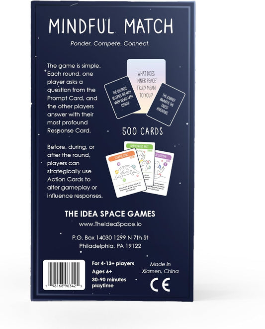 BEST Mindful Match | 500 Card Game for Adults, Teens, & Kids | Fun Family Party Game | Board Games for Adults | Mindfulness Conversation Cards | Couple Gifts | Ice Breaker for Date Night & Game Night