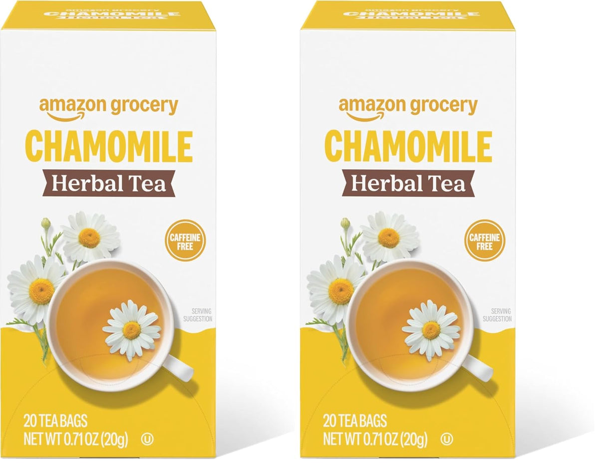 Amazon Grocery, Chamomile Herbal Tea Bags, 20 Ct