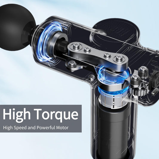 Massage Gun Deep Tissue, Silent Motor and Portable Massage Gun with 4 Interchangeable Heads for Deep Muscle Relief and Relaxation, Relax Gift