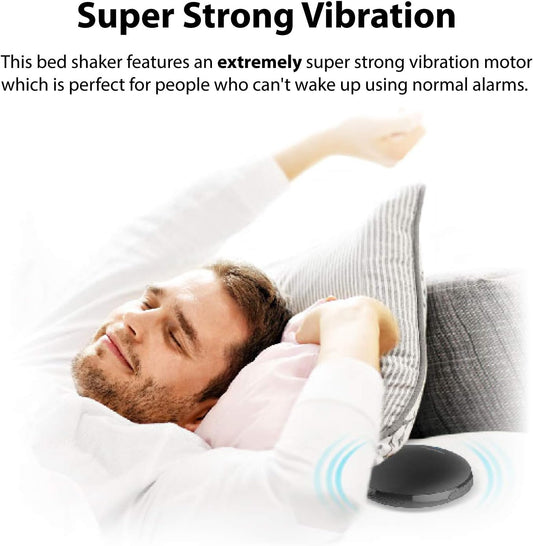 SmartShaker VibroSaver Extremely Strong Vibration Bed Shaker Smart Wi-Fi Alarm Clock with Multiple Alarm & Vibration Settings, Immediate Remote Vibration & Voice Control; For Heavy Sleepers
