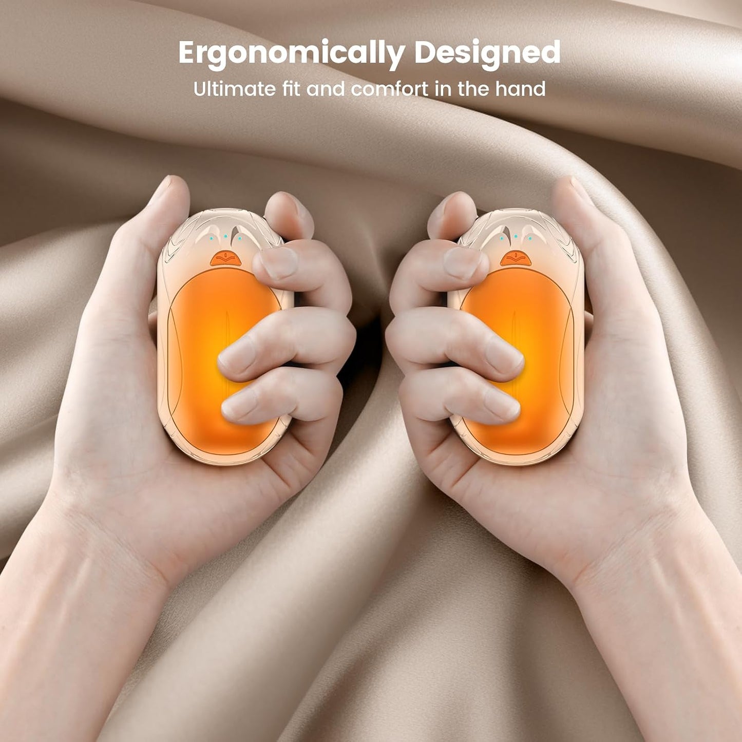 POMPONGO Hand Warmers Rechargeable 2 Pack, Smart Hand Warmer Max. 20Hrs Heat, 3 Levels 108-131°F, Hunting Gear, Golf Accessories, Stocking Stuffers for Men Women, Christmas Men Gifts