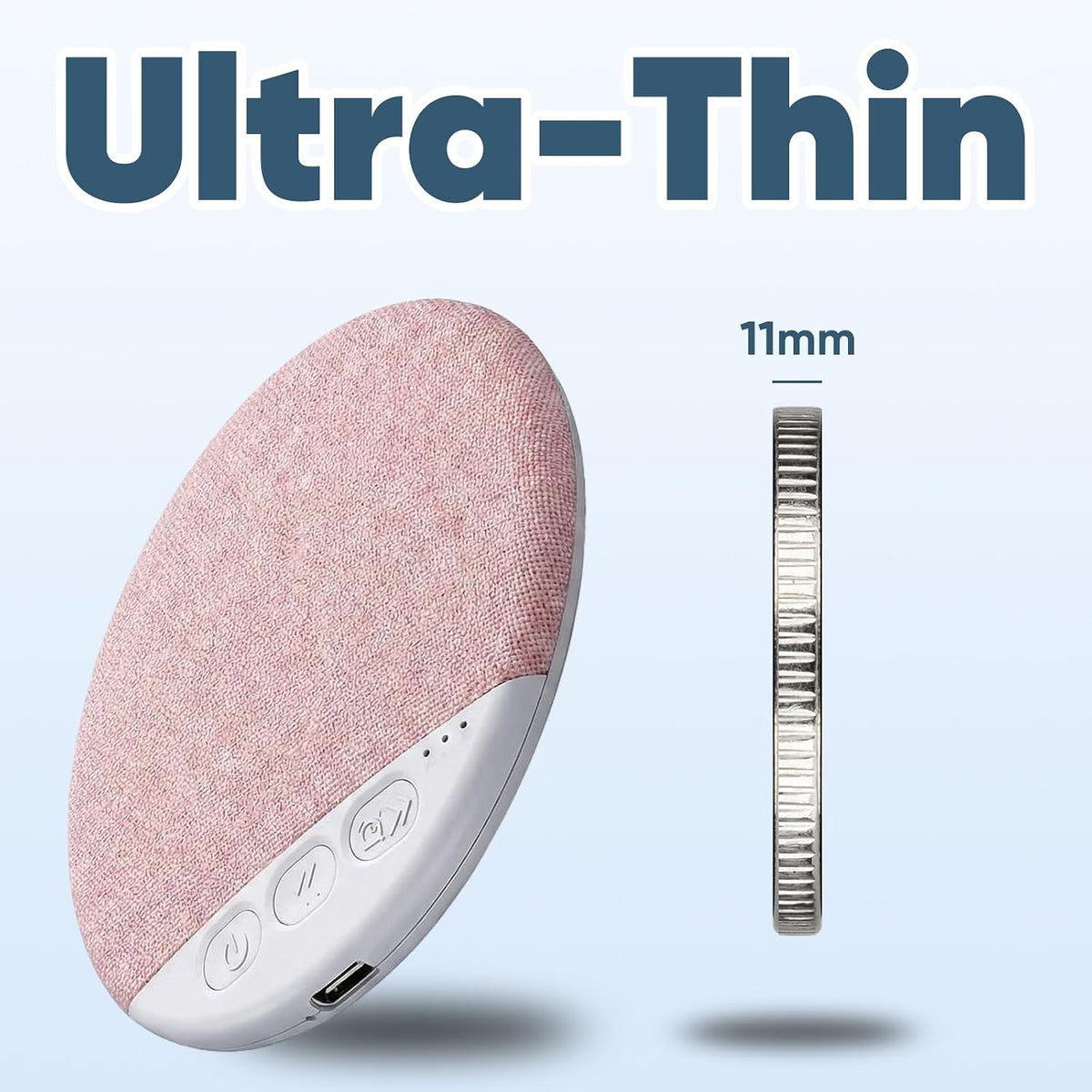 Sleep Pillow Speaker, 2026 New Bluetooth Pillow Speaker,Portable Bluetooth Under Pillow Speaker with White Noise,for Deep Sleeping, for Side Sleepers and Deep Sleep (No Charger (Pink)
