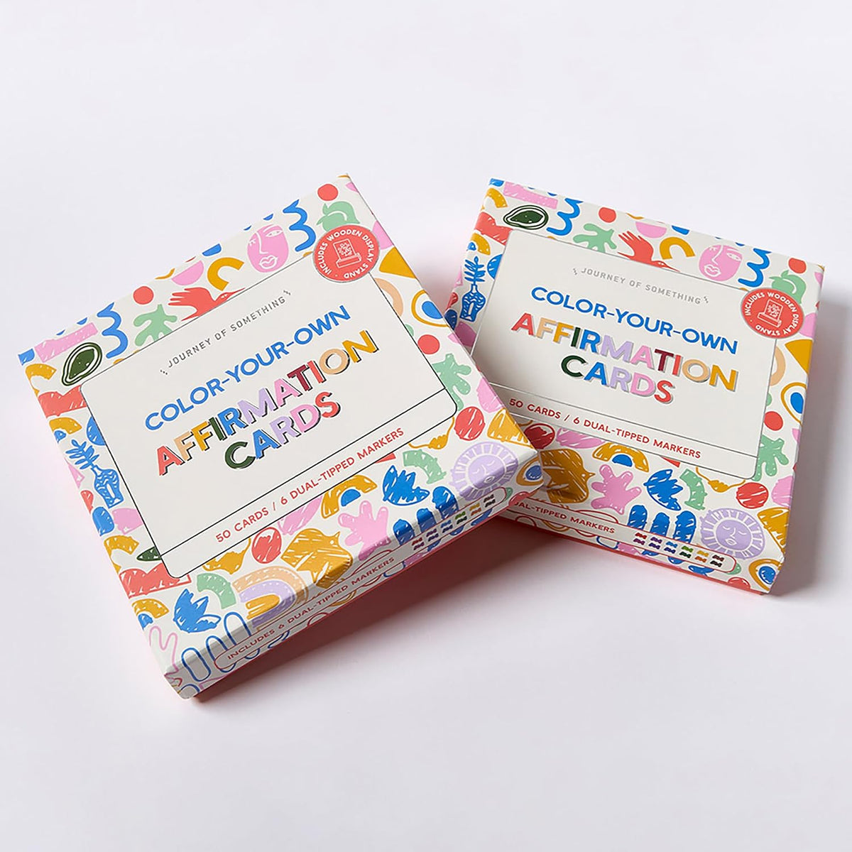 MindfulArt Color Your Own Affirmation Cards - Positivity Kit with Markers