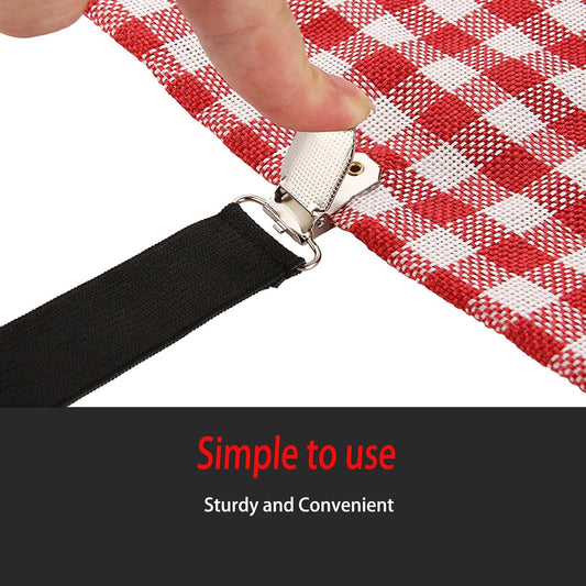 6-Pack Adjustable Sheet Straps, Fitted Sheet Holders, Secure Your Bed Sheets Instantly! These Heavy-Duty Sheet Clips Keep Fitted Sheets Tight on Mattresses Up to 21 Inches Deep for a Neat,