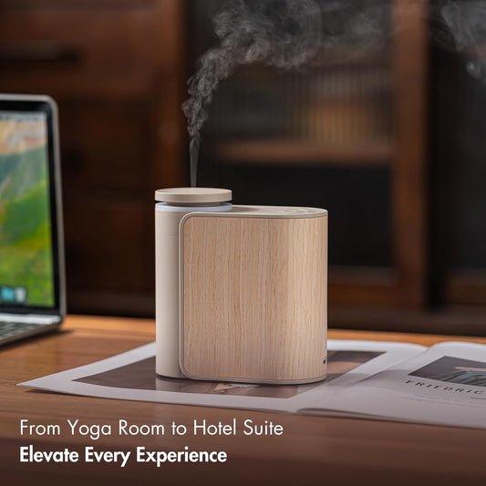 Waterless Essential Oil Diffuser with Solid Wood Cover