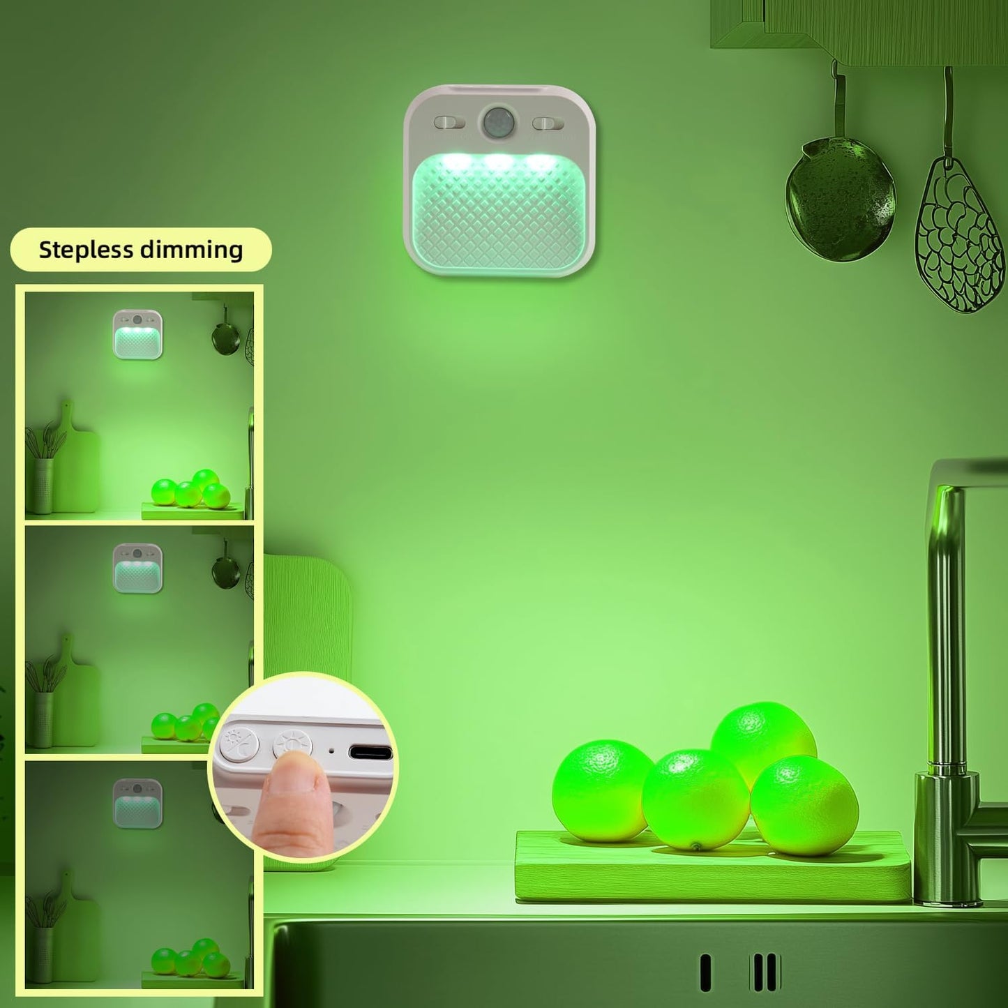 DAMI Motion Sensor Night Lights Rechargeable with Timer, Battery Cabinet Light with 3 Color Temperatures Stepless Dimming, Magnetic Closet Light for Travel, RV, Cruise Essentials 2026