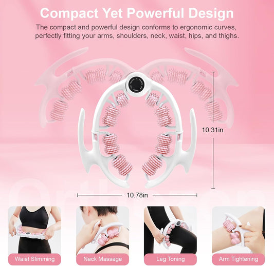 Cellulite Massage Roller, Cellulite Roller for Legs & Body, Handheld Muscle and Fascia Massager for Arms Waist Stomach, Anti Cellulite Massager Stick for Relaxation