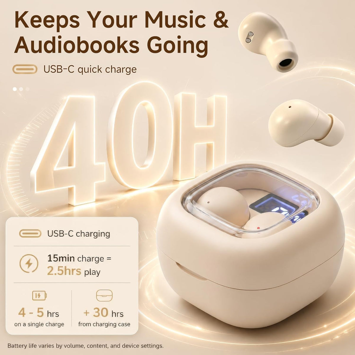 Small Mini Invisible Earbuds Wireless Bluetooth Ear Buds For Small Ears