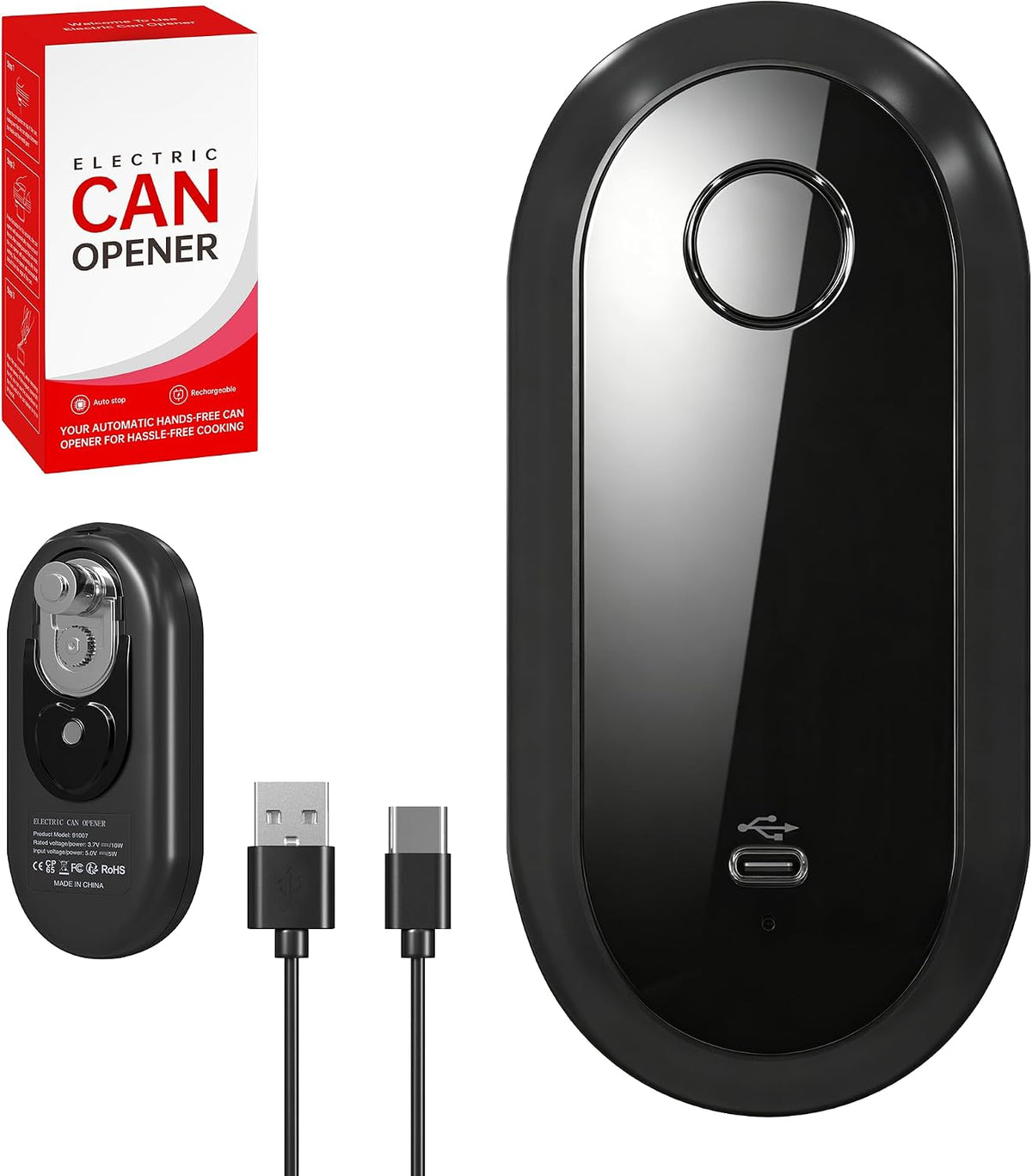 Electric Can Opener, Automatic Smooth Edge for Kitchen Seniors