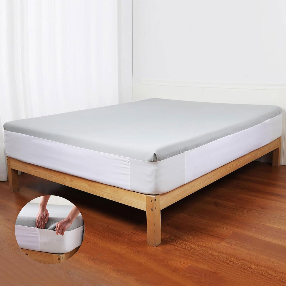 Fitted Bed Sheet Straps Sturdy Bed Sheet Strap Holder Bedroom Sheet Fasteners Keep Sheets in Place Reusable Elastic Mattress Straps for All Mattress Sizes (King)