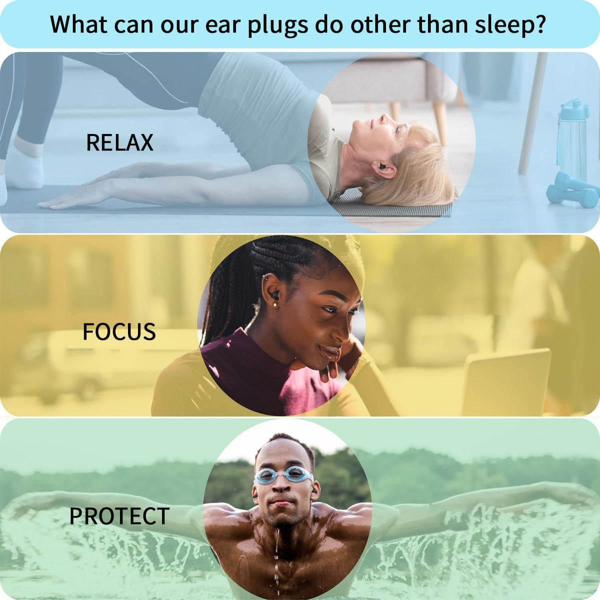 8 Pairs Silicone Earplugs,Noise Reducing Ear Plugs for Sleeping,Swimming,Snoring,Concerts and Loud Events