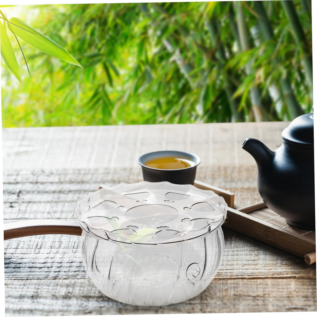 Garneck Glass Teapot Warmer Elegant Heat Base for Teapot and Tealight Glass Candle Warmer for Tea and Versatile Kitchen Accessory for Beverages