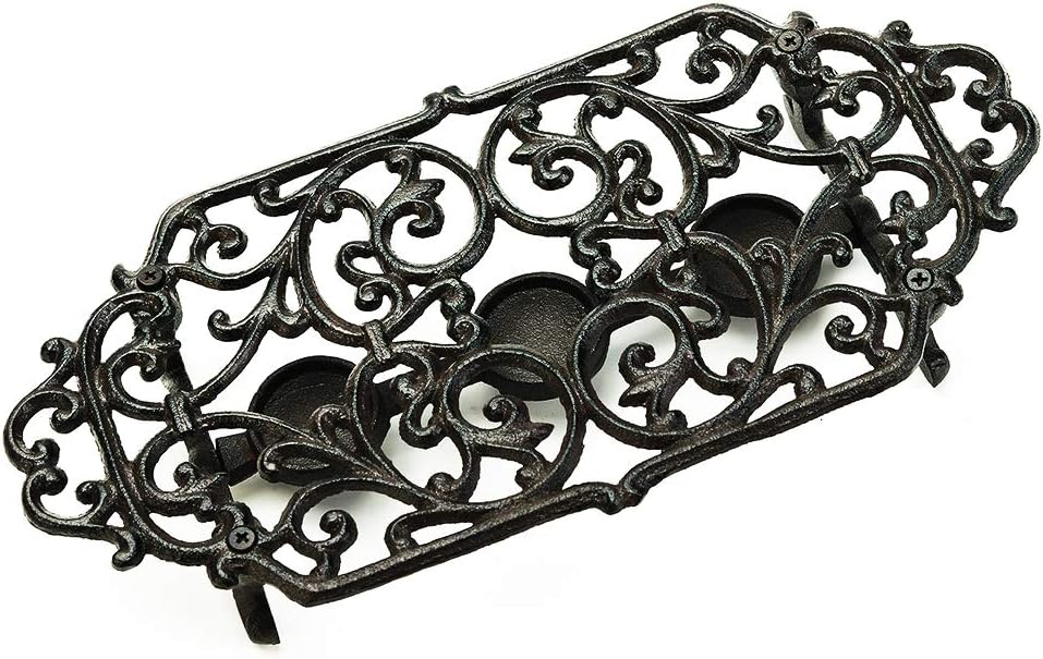 Sungmor Cast Iron Teapot Warmer - Rustic Design with Tealight Holder | Heavy Duty & Decorative Candle Holder Stands for Heat Food Coffee Milk or Tea