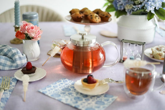 Teabloom Connoisseur Glass Teapot with Stainless Steel Infuser for Loose Tea โ 4-Cup Capacity, Stovetop-Safe, Durable Borosilicate Glass, Perfect for Hot and Iced Tea