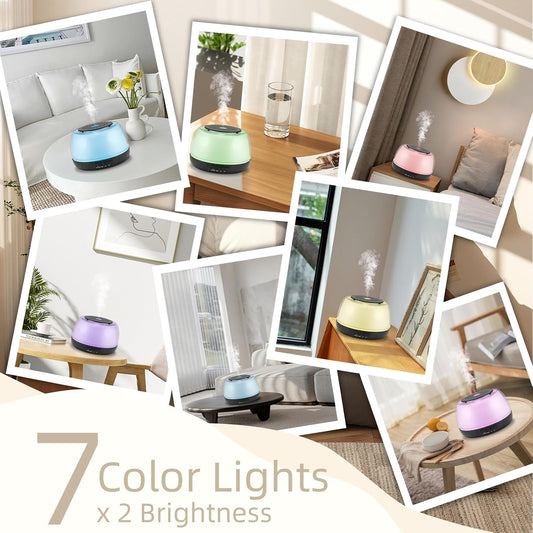 Marchred 300ML Essential Oil Diffuser with Remote Control, 7 LED Color Changing Light, 8 Hour Cool Mist Fragrance Air Humidifier