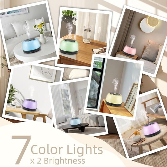 Marchred 300ML Essential Oil Diffuser with Remote Control, 7 LED Color Changing Light, 8 Hour Cool Mist Fragrance Air Humidifier