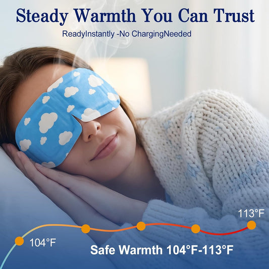 20 Pack Steam Eye Mask, Heated Eye Mask, Warm Compress for Eyes Unscented