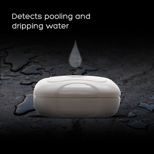 2 Pack Water Leak Detector - 95 dB Flood Detection Alarm Sensor for Bathrooms, Basements, Laundry Rooms, Garages, Attics and Kitchens by Mindful Design (White, 2 Pack)