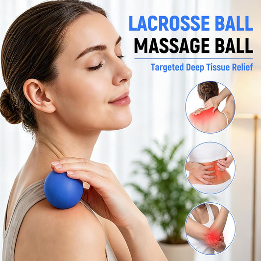 Massage Ball Lacrosse Ball for Myofascial Release, Massage Deep Tissue for Back, Neck, Foot Trigger Point Therapy, Full Body Muscle Knots, Relieving Muscle Pain (Purple)
