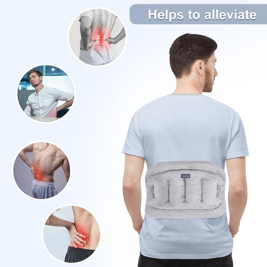 SuzziPad Microwave Heating Pad for Back & Lumbar Discomfort, Purple | Microwavable Heating Pads with Moist Heat, Hands-Free Heat Wraps for Back, Stomach & Neck, Warm Compress for Daily Relaxation