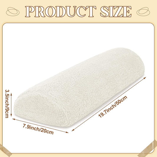 Sintuff Recliner Leg Rest Cushion Sofa Footrest Pillow with Cover Half Moon Bolster Pillow Under Knee Pillow for Sleeping On Back Alleviating Pain, 19.7 x 8 x 3.5 Inch (Black)