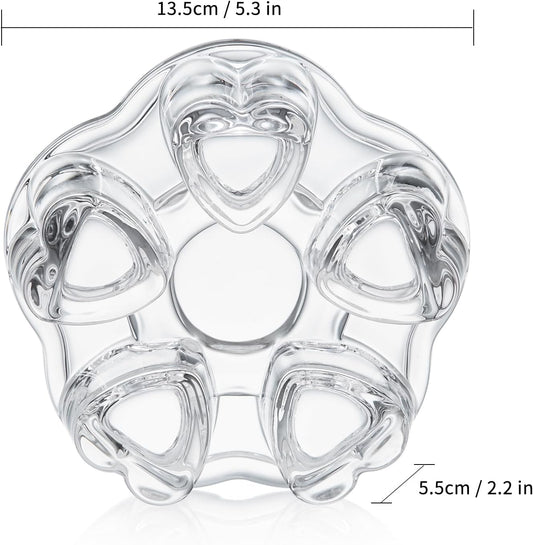 Teapot Warmer, Borosilicate Glass Tea Warmer, Heating Base Tea Warmer 5.3in Dial, Candle Never Flames Out with Tealight Holder