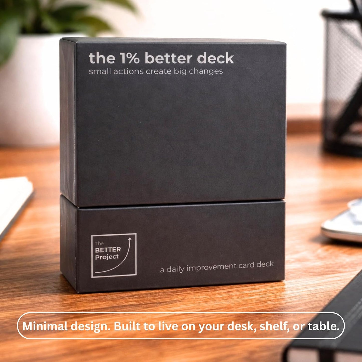 Daily Self Improvement Cards for Discipline, Productivity, Motivation & Mindset - The 1% Better Deck