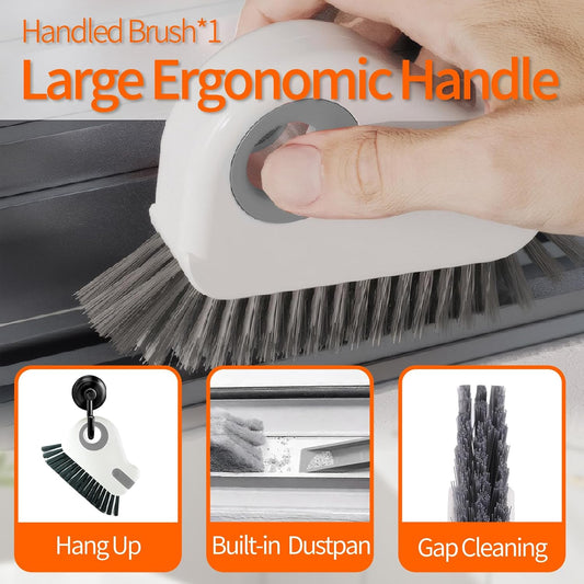 13Pcs Window Track Cleaning Tools - Sliding Door Track Cleaner Kit | Window Sill Cleaner for Door, Tile, Shutter, Corner, Grout, Sink