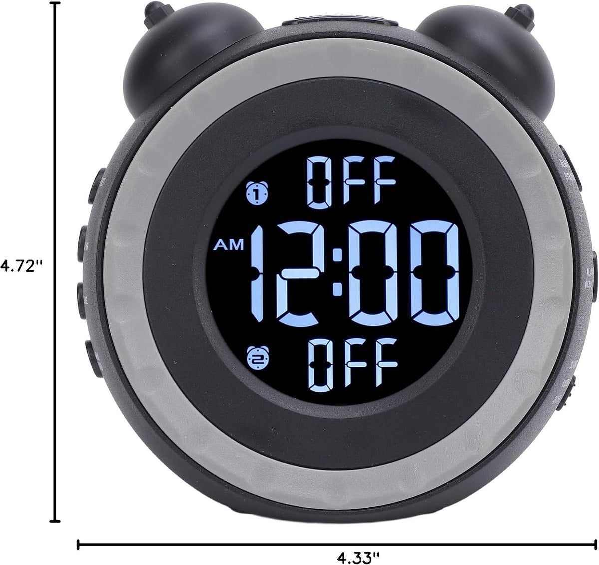 Alarm Clock with Bed Shaker, 3 Music Alarm Sounds, 3 Wake Up Mode, Vibrating Alarm Clock for Heavy Sleepers, Adults and Kids, Wake with a Shake Clocks for Hearing Impaired