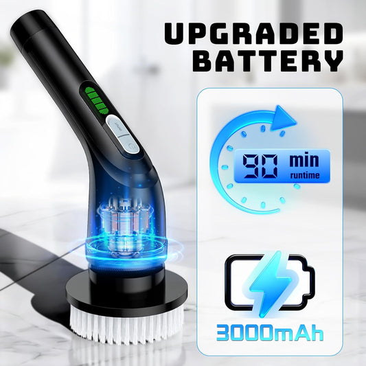 Highyes Electric Spin Scrubber for Cleaning Bathroom: Cordless Power Shower Scrubber - Electric Cleaning Brush for Tile Tub