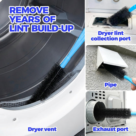 Holikme Dryer Vent Cleaner Kit 5P Flexible Snake Brush for Lint Removal | Durable Nylon Bristles, Deep Reach Design, Cleans Hidden Gaps, Easy To Clean Store, Reusable Tool For Household Maintenance