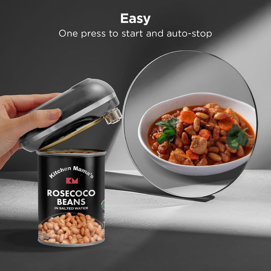 Kitchen Mama Mini Plus Electric Can Opener, Teal | USB-C Charging, Hands-Free Auto Stop, Cordless Smooth Edge, Compact for Travel, Perfect for Seniors with Arthritis