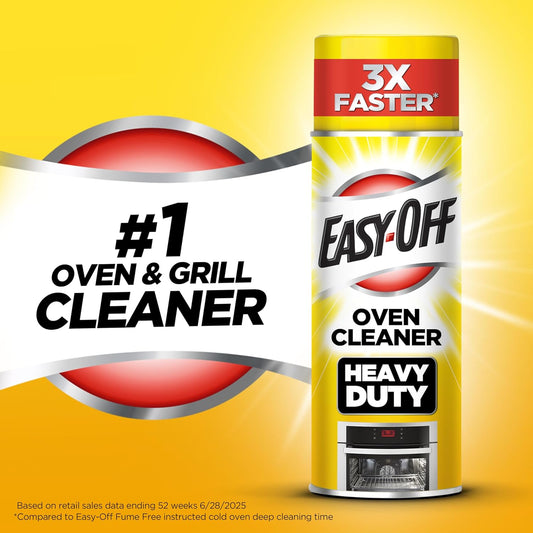 Easy Off Heavy Duty Oven Cleaner, Destroys Tough Burnt on Food and Grease, Fresh Scent, 14.5 oz Can