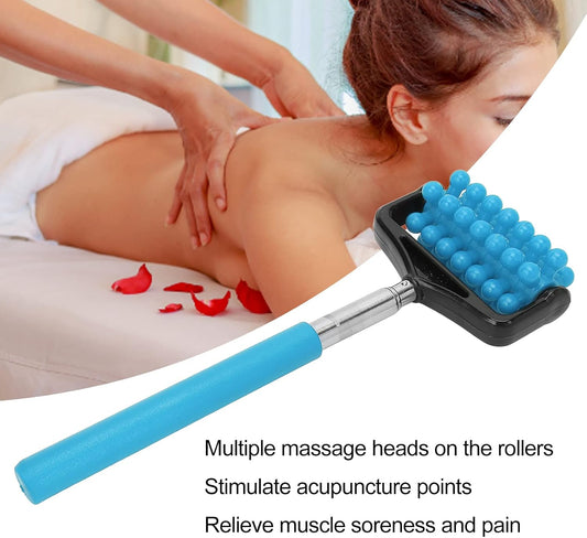 Back Scratchers, Back Massage Roller Massager, Telescopic Roller Massager, Roller Massager Massage ToolsMassage Tools Equipment(Sky Blue)