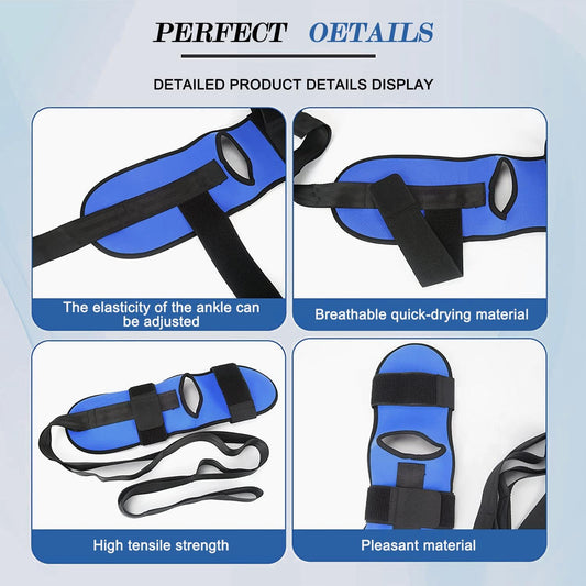 Foot and Calf Stretcher for Plantar Fasciitis, Achilles Tendonitis, Heel Spurs and Foot Drop, Improve Muscle Strength Relief Foot Pain Leg Stretcher Yoga Stretching Strap for Thigh Calf and Hamstring