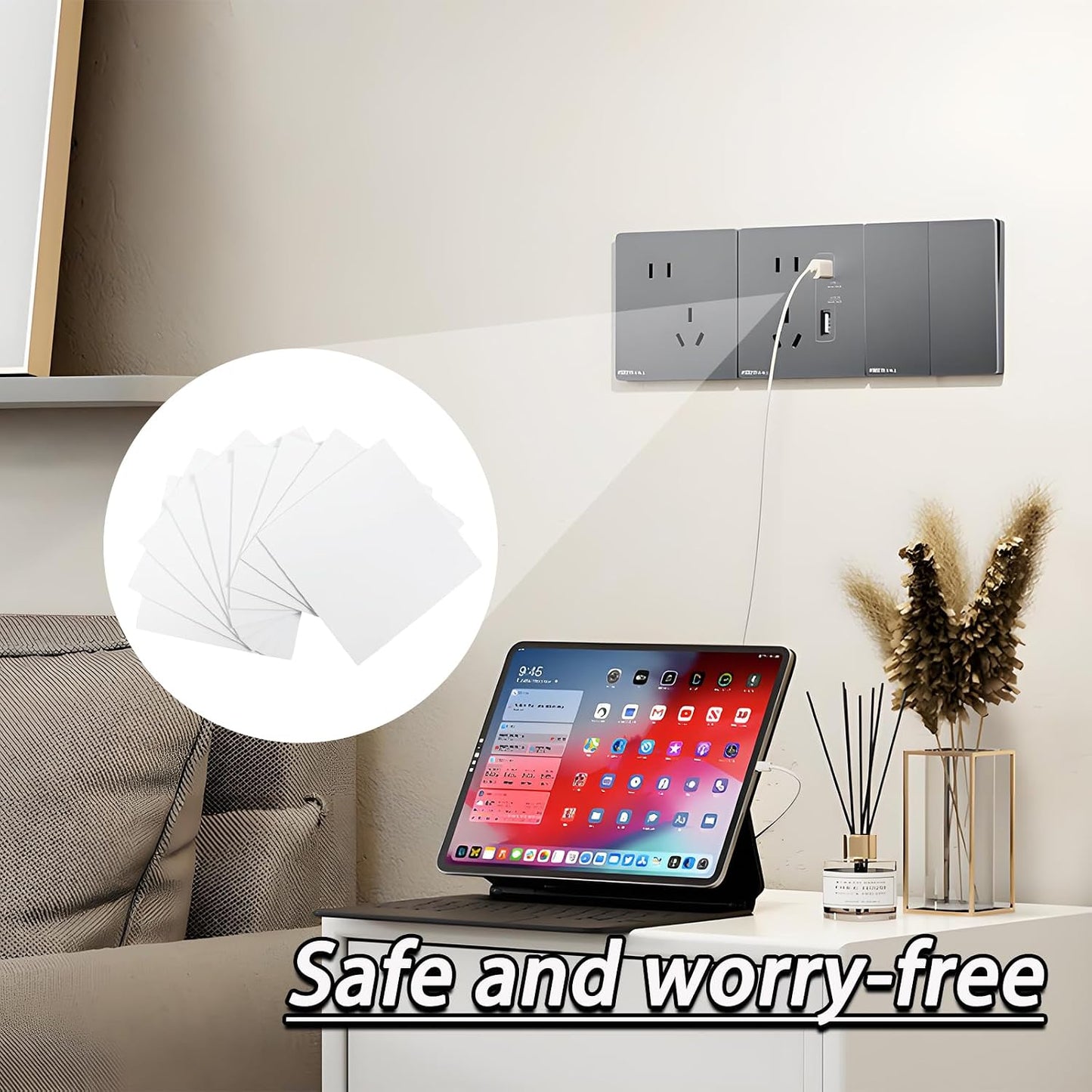 30pcs Electrical Outlet Insulation Pads,Draft Sealers Foam Gasket Outlet Insulators,Compatible Wall Light Switch Socket Covers for Home Improvement(Style A)