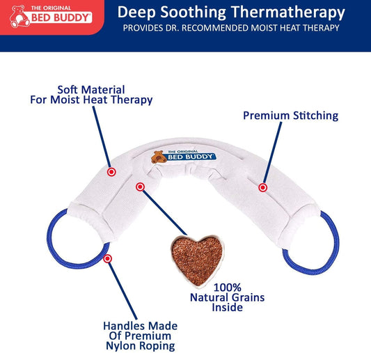 Carex Bed Buddy Heat Pad And Cooling Neck Wrap - Microwave Heating Pad For Sore Muscles - Cold Wrap Pack For Aches and Pain