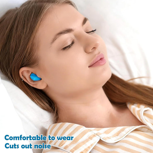 BlingKingdom 4 Pairs Moldable Silicone Ear Plugs - Blue