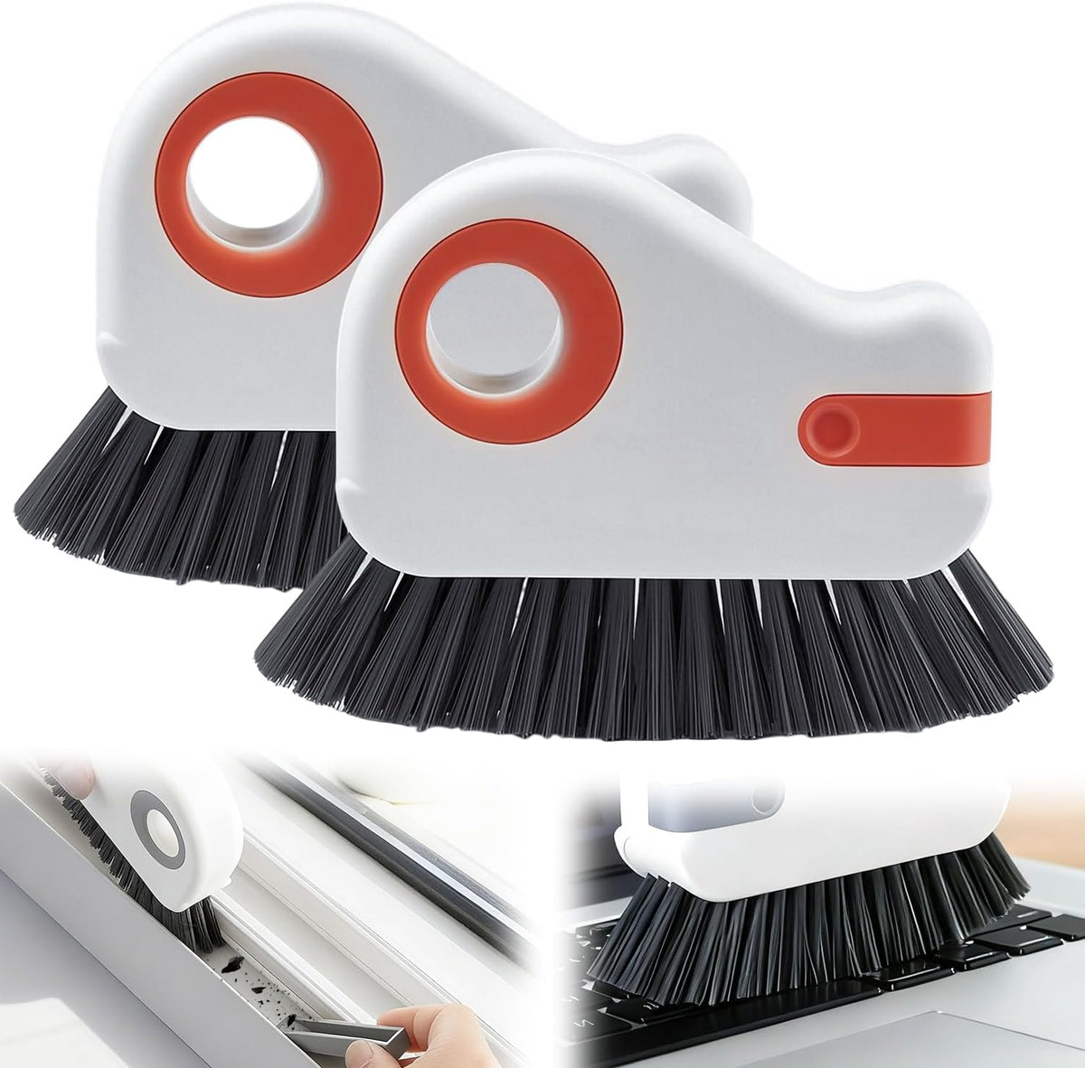 Window Track Cleaner, Groove Cleaning Tool,2 in 1 Crevice Clean Brush