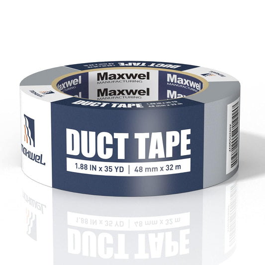Duct Tape White Heavy Duty Waterproof Duct Tape for Home Repair | 1.88" 35 Yds No Residue, Strong Adhesive, Tearable for Multi Purpose Indoor Outdoor Use, Vehicle Repairs, DIY, Emergency Fix