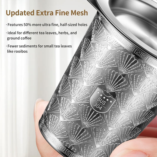 2PCS Tea Infuser for Loose Leaf Tea, BOMANSI BOMS Loose Leaf Tea Steeper Strainer with Double Handles, Extra Fine Mesh Ball Infusers, Diffuser Holder Filter for Mugs, Tea Strainers for Loose Tea