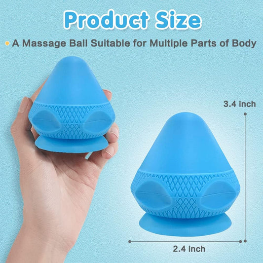 Zelen Trigger Point Massage Ball Shoulder Knot Remover Back Muscle Wall Mounted Massage Ball Deep Tissue Pressure Balls Trigger Point Iliacus Muscle Psoas Release Tool Suction Cup Back Massager