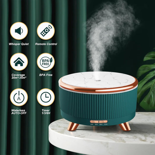 Diffusers for Essential Oils Large Room, 500ml Cool Mist Humidifier