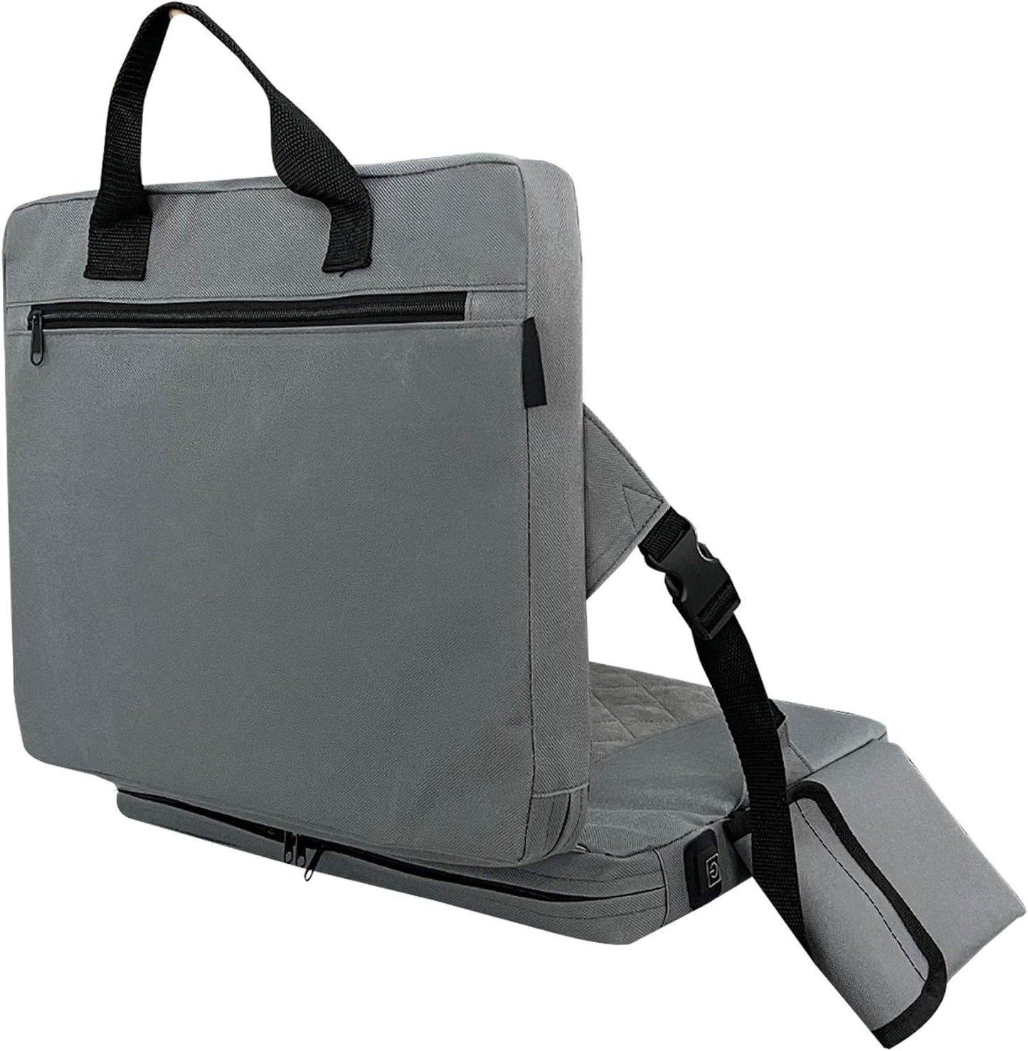 Heated Stadium Seats for Bleachers,Foldable Heated Seat Cushion,Portable Seat Pad,USB Powered Great for Outdoor Sports,Concerts,Camping (No Power Bank) (Grey)