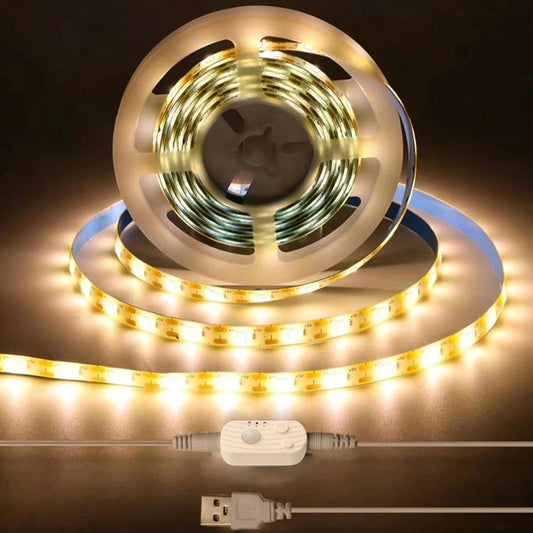 Motion Sensor LED Light Strip 3ft Auto Sensing USB Powered Rechargeable