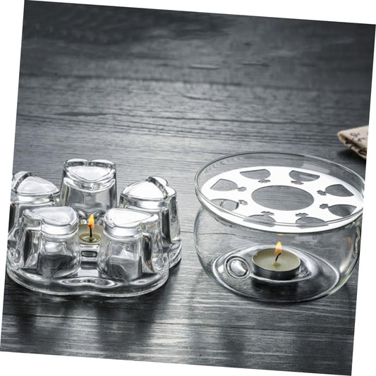 Stylish Glass Base for Tea Pot Teapot Heater Creative Glass Tea Pot Base